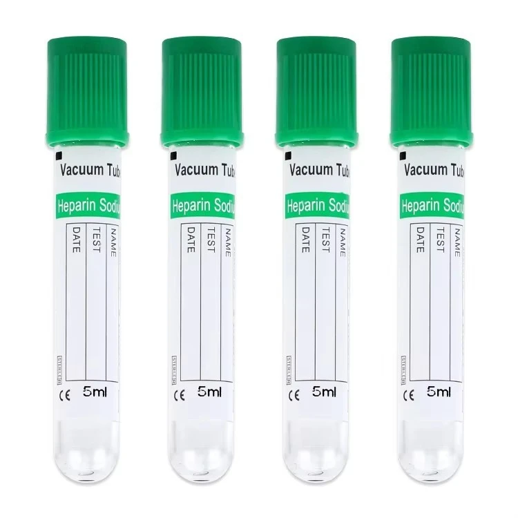 Heparin Lithium/Sodium Tube Glass Or Plastic Vacuum Blood Sample Collection Tube